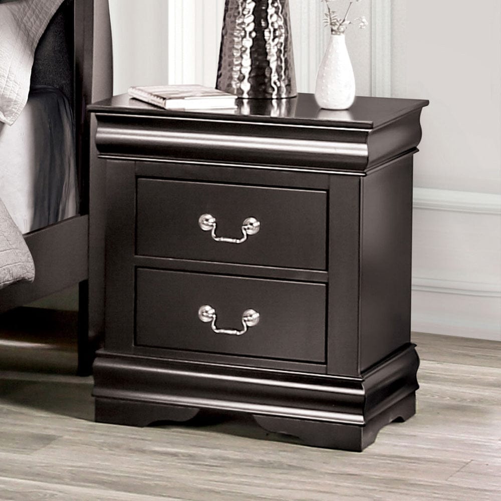 Furniture of America - Louis Philippe Nightstand in Black - FM7866BK-N View 1