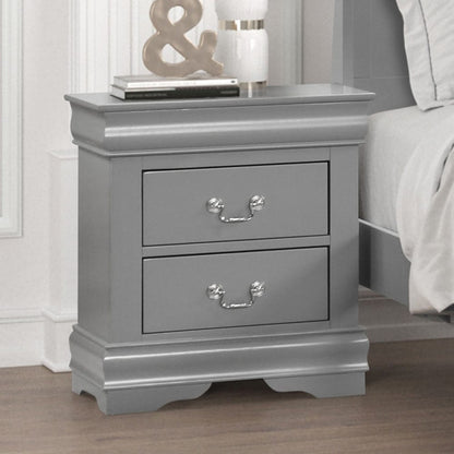 Furniture of America - Louis Philippe Nightstand in Gray - FM7866GY-N View 1