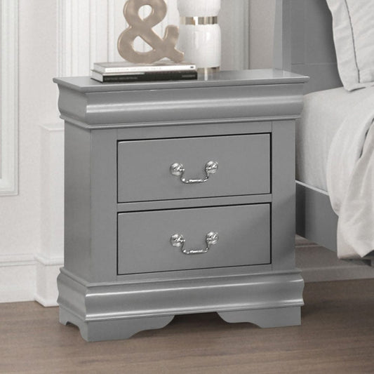 Furniture of America - Louis Philippe Nightstand in Gray - FM7866GY-N View 1