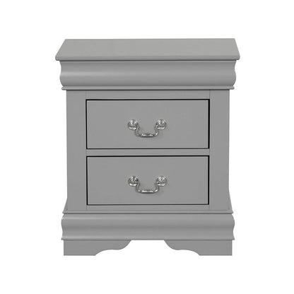 Furniture of America - Louis Philippe Nightstand in Gray - FM7866GY-N View 2