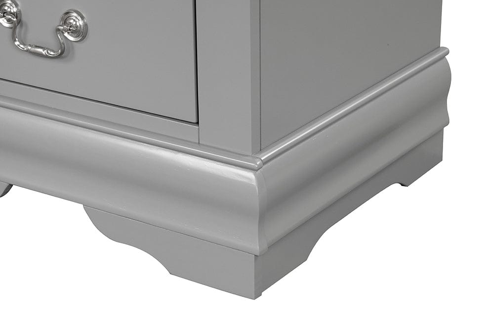 Furniture of America - Louis Philippe Nightstand in Gray - FM7866GY-N View 4