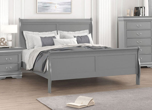 Furniture of America - Louis Philippe Queen Bed in Gray - FM7866GY-Q-BED View 1