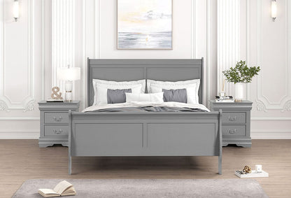 Furniture of America - Louis Philippe Queen Bed in Gray - FM7866GY-Q-BED View 2