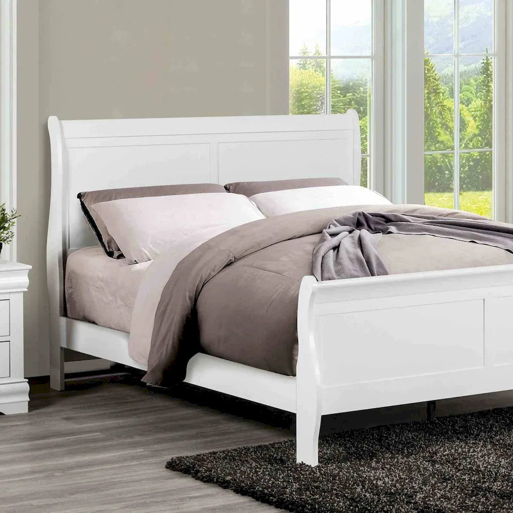 Furniture of America - Louis Philippe - Queen Bed, White - FM7866WH-Q-BED view 1
