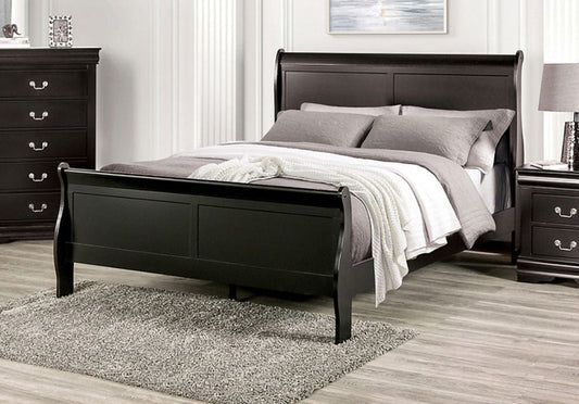 Furniture of America - Louis Philippe Twin Bed in Black - FM7866BK-T-BED View 1