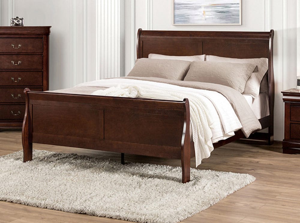 Furniture of America - Louis Philippe Twin Bed in Dark Cherry - FM7866CH-T-BED View 1