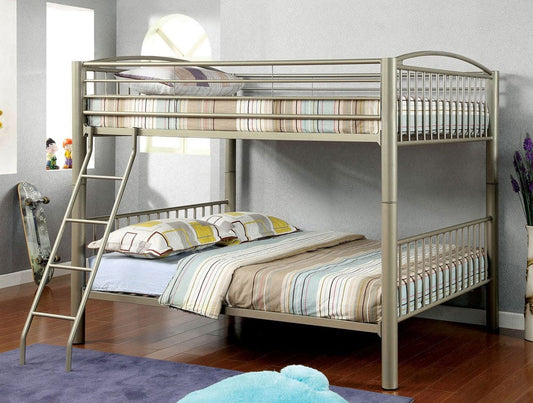 Furniture of America - Lovia Full/Full Bunk Bed in Metallic Gold - CM-BK1037F View 1