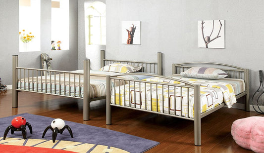Furniture of America - Lovia Full/Full Bunk Bed in Metallic Gold - CM-BK1037F View 2