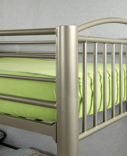 Furniture of America - Lovia Twin/Full Bunk Bed in Metallic Gold - CM-BK1037TF View 2