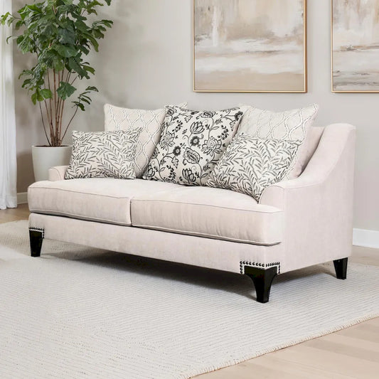 Furniture of America - Lowell - Loveseat, Taupe - SM2201TP-LV view 1