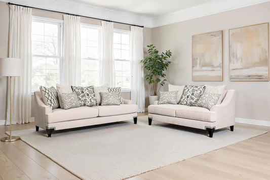 Furniture of America - Lowell - Loveseat, Taupe - SM2201TP-LV view 2