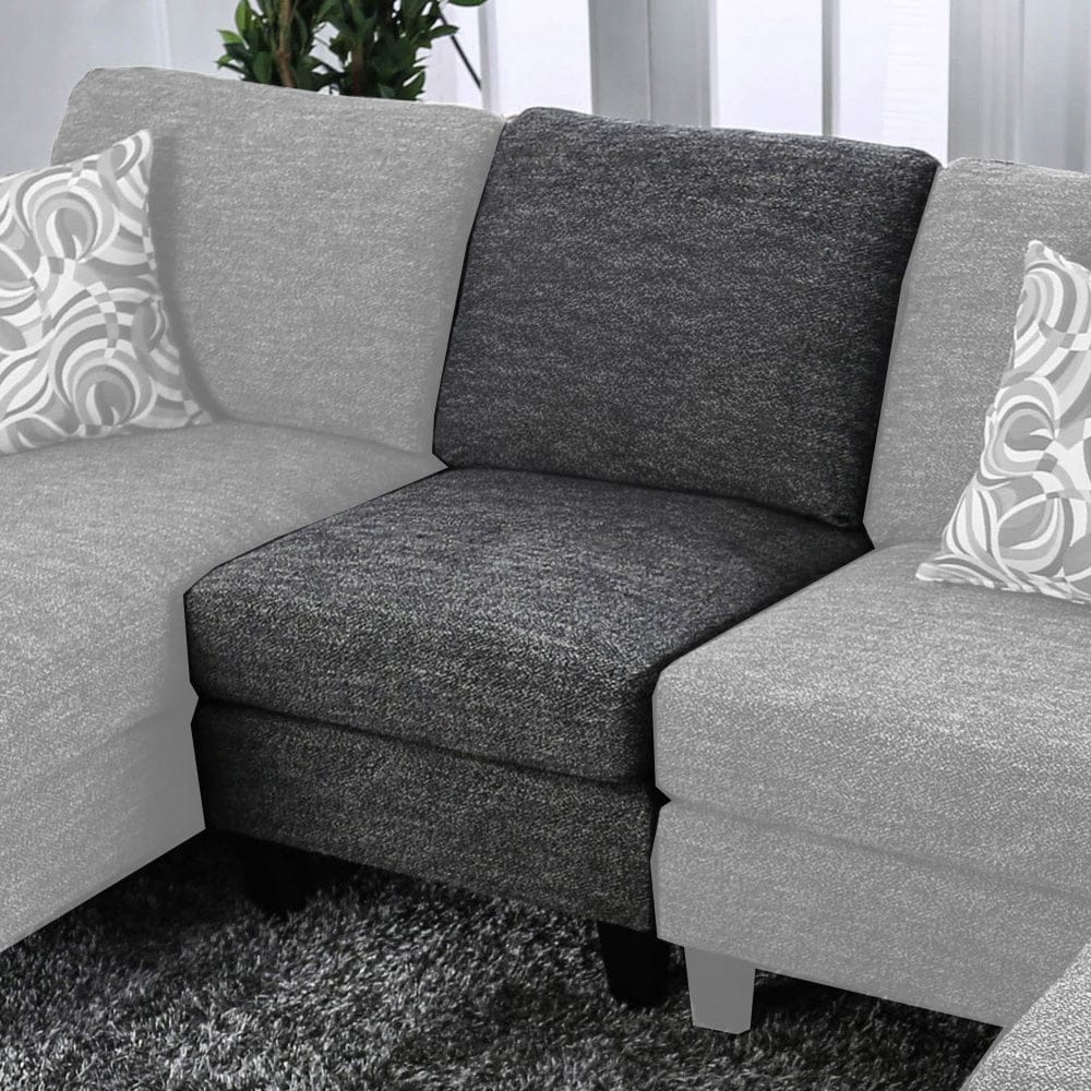 Furniture of America - Lowry Armless Chair in Gray - CM6363-CH View 1