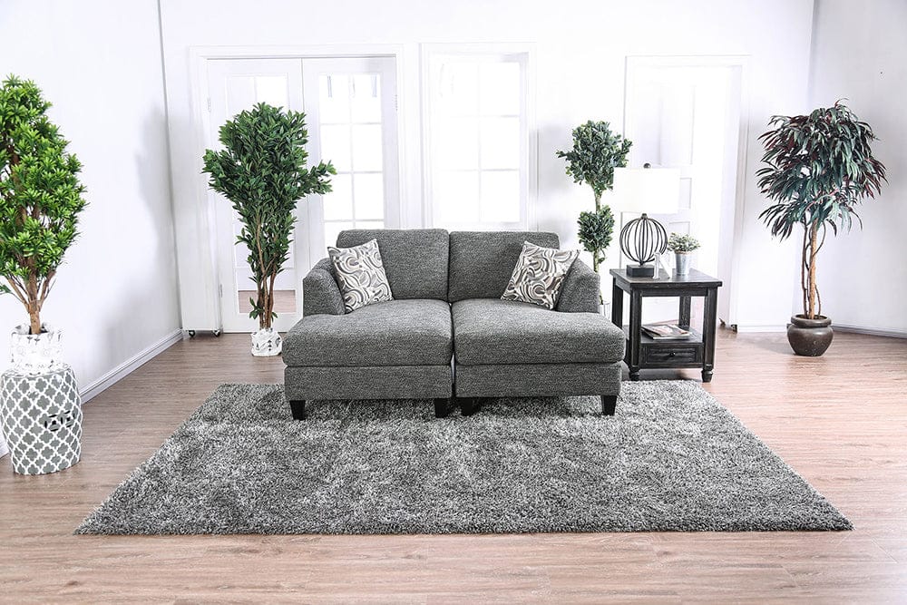 Furniture of America - Lowry Armless Chair in Gray - CM6363-CH View 2