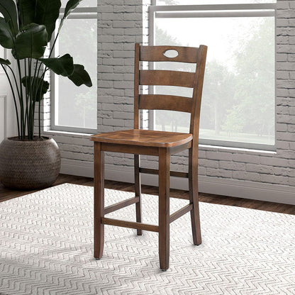 Furniture of America - Lubbock 5 Pc. Counter Ht. Table Set in Walnut - FM3419WN-PT-5PK View 3