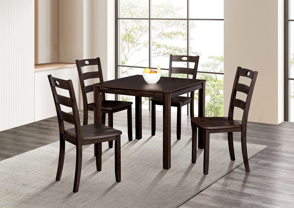 Furniture of America - Lubbock 5 Pc. Dining Table Set in Expresso - FM3419EX-T-5PK View 1