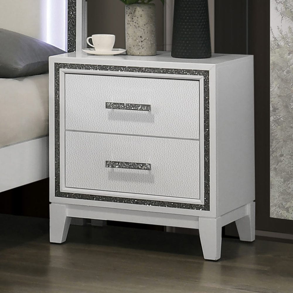 Furniture of America - Lucida Nightstand in White - FM7203WH-N View 1