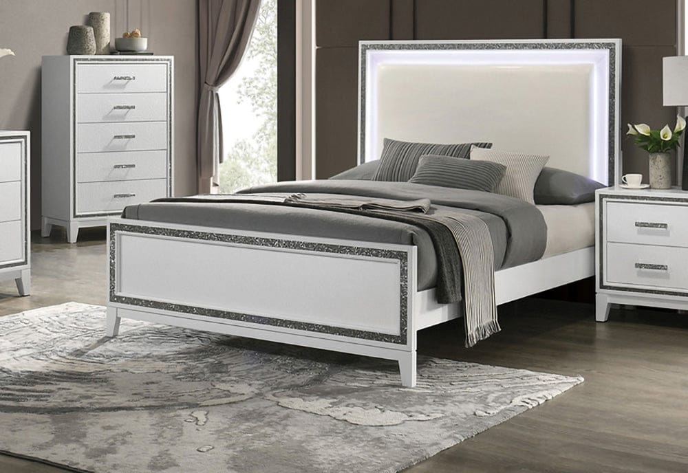Furniture of America - Lucida Queen Bed in White - FM7203WH-Q-BED View 1