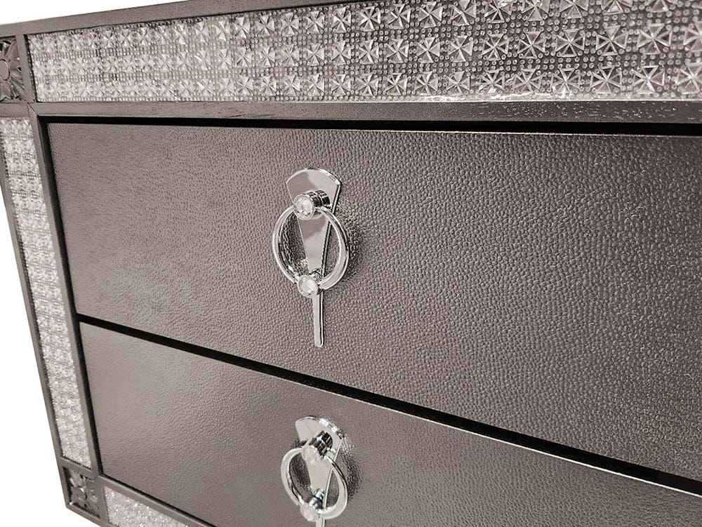 Furniture of America - Lyanne 5 Pc. Queen Bedroom Set w/ Chest in Gray - FM7240GY-Q-5PC-CHEST View 3