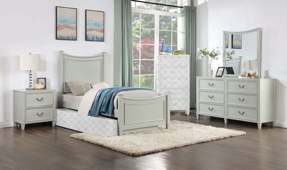 Furniture of America - Lycorida 4 Pc. Full Bedroom Set in Light Gray - CM7477GY-F-4PC View 1