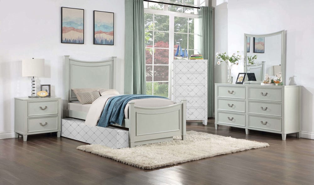 Furniture of America - Lycorida 4 Pc. Twin Bedroom Set in Light Gray - CM7477GY-T-4PC View 1