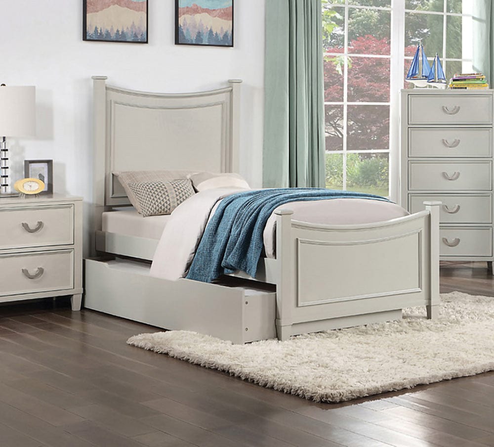 Furniture of America - Lycorida Full Bed w/ Trundle in Gray - CM7477GY-F-BED+TR View 1