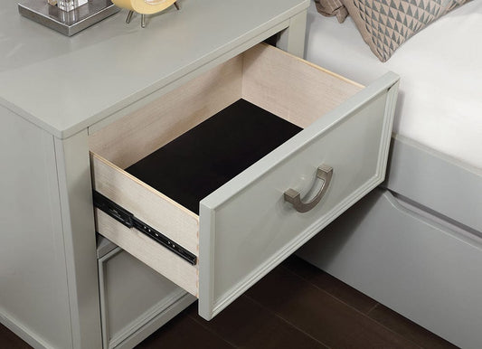 Furniture of America - Lycorida Nightstand in Light Gray - CM7477GY-N View 2