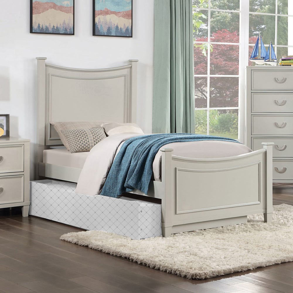 Furniture of America - Lycorida Twin Bed in Light Gray - CM7477GY-T-BED View 1