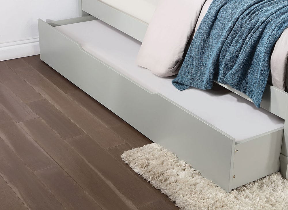 Furniture of America - Lycorida Twin Bed w/ Trundle in Light Gray - CM7477GY-T-BED+TR View 4
