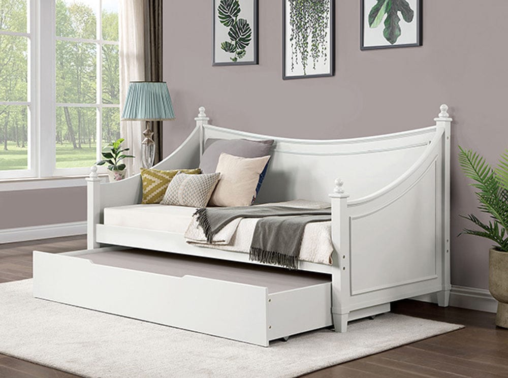 Furniture of America - Lycoris Twin Daybed w/ Trundle in White - CM1477WH-BED+TR View 1