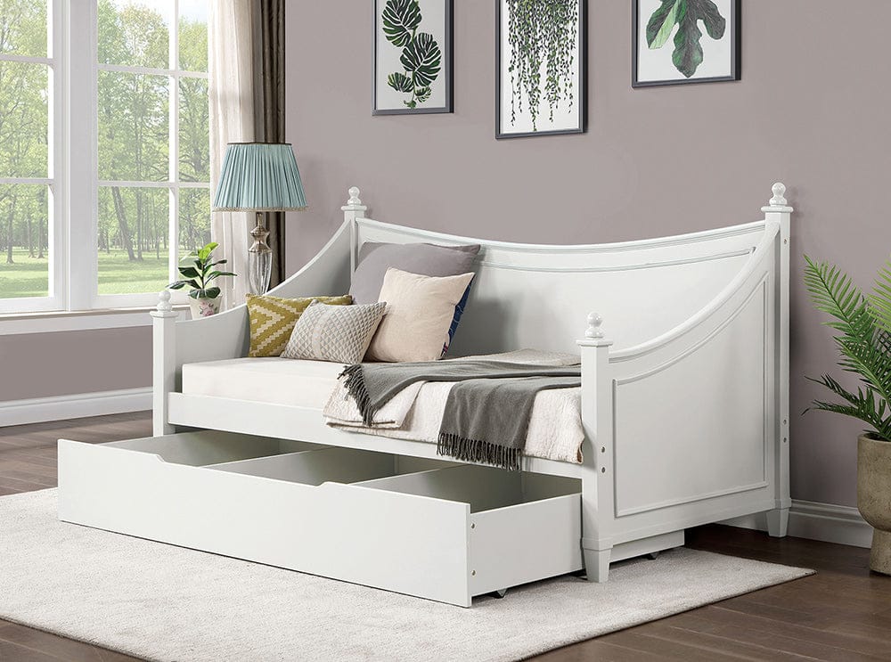 Furniture of America - Lycoris Twin Daybed w/ Trundle in White - CM1477WH-BED+TR View 2