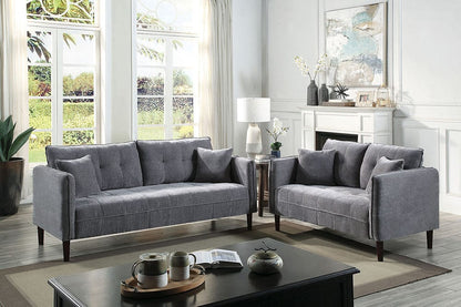 Furniture of America - Lynda Sofa + Loveseat in Dark Gray - CM6736DG-2PC View 1