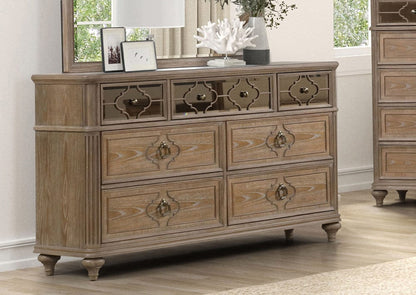 Furniture of America - Lyris Dresser in Rustic Oak - FM7417AK-D View 1