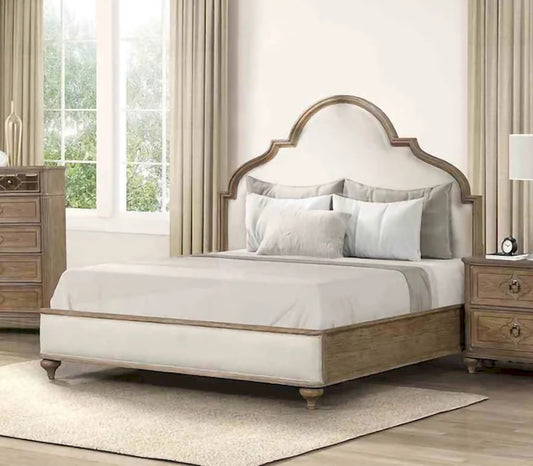 Furniture of America - Lyris - E.King Bed, Rustic Oak - FM7417AK-EK-BED view 1