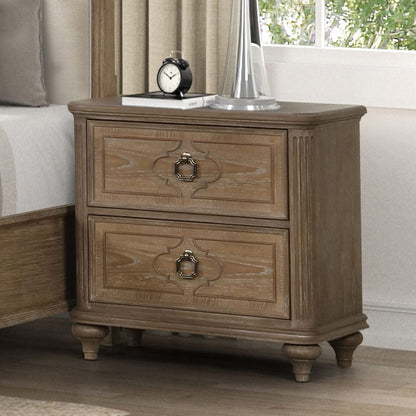 Furniture of America - Lyris Nightstand in Rustic Oak - FM7417AK-N View 1
