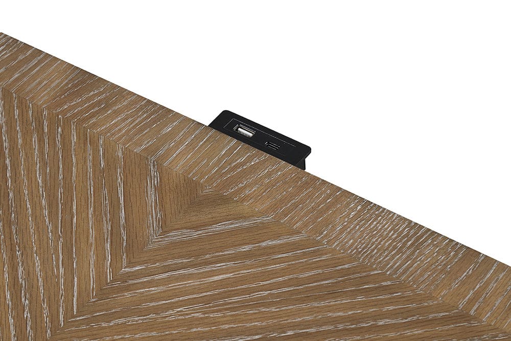 Furniture of America - Lyris Nightstand in Rustic Oak - FM7417AK-N View 2