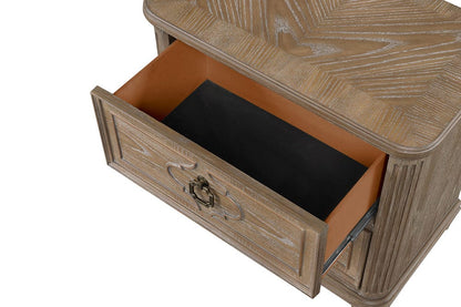 Furniture of America - Lyris Nightstand in Rustic Oak - FM7417AK-N View 4