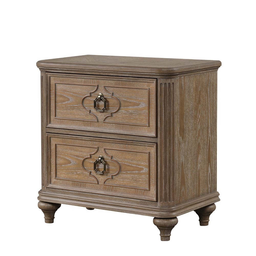 Furniture of America - Lyris Nightstand in Rustic Oak - FM7417AK-N View 5