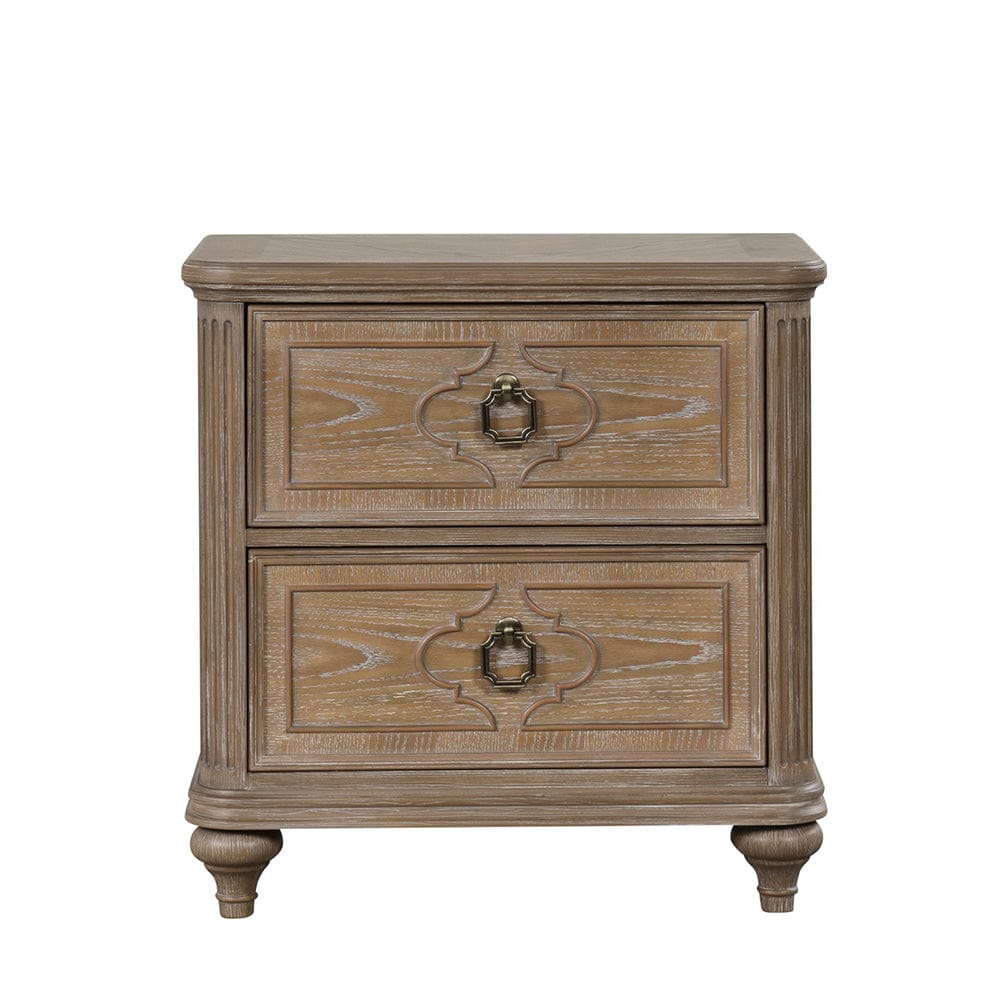Furniture of America - Lyris Nightstand in Rustic Oak - FM7417AK-N View 6