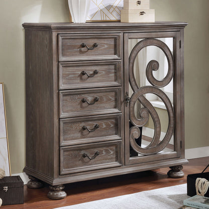 Furniture of America - Lysandra Armoire in Rustic Natural - CM7661AR View 1