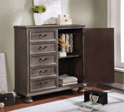 Furniture of America - Lysandra Armoire in Rustic Natural - CM7661AR View 2