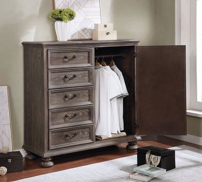 Furniture of America - Lysandra Armoire in Rustic Natural - CM7661AR View 3