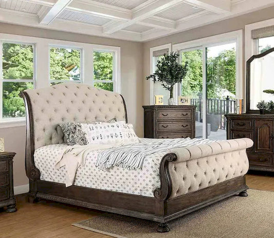Furniture of America - Lysandra - Cal.King Bed, Rustic Natural - CM7663CK-BED view 1