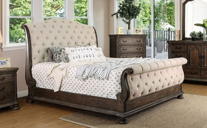 Furniture of America - Lysandra Queen Bed in Rustic Natural Tone, Beige - CM7663Q-BED View 1