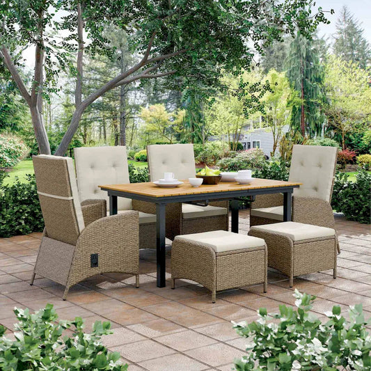 Furniture of America - Mackay - 6 Pc. Patio Dining Set w/ 2 Ottomans - GM-2001-7PC-OT view 1