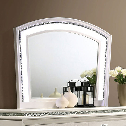 Furniture of America - Maddie Arched Mirror in Pearl White - CM7899M View 1