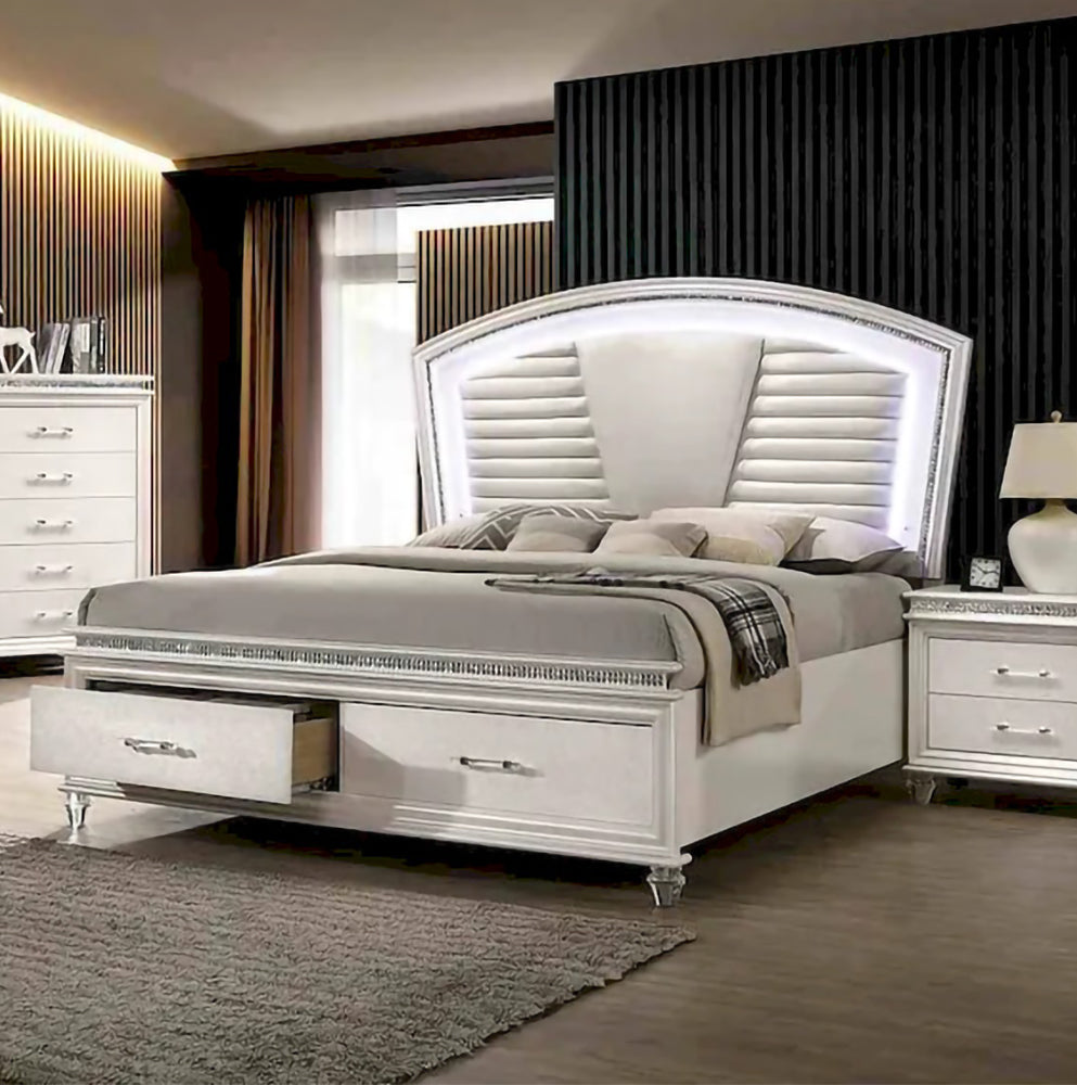 Furniture of America - Maddie - Cal.King Bed, Pearl White - CM7899CK-BED view 1