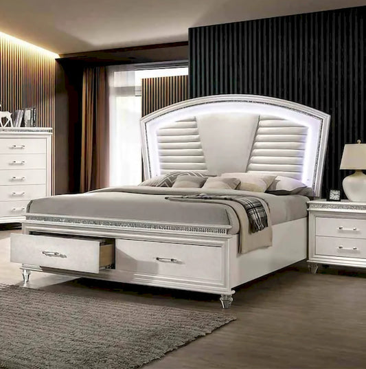 Furniture of America - Maddie - Cal.King Bed, Pearl White - CM7899CK-BED view 1