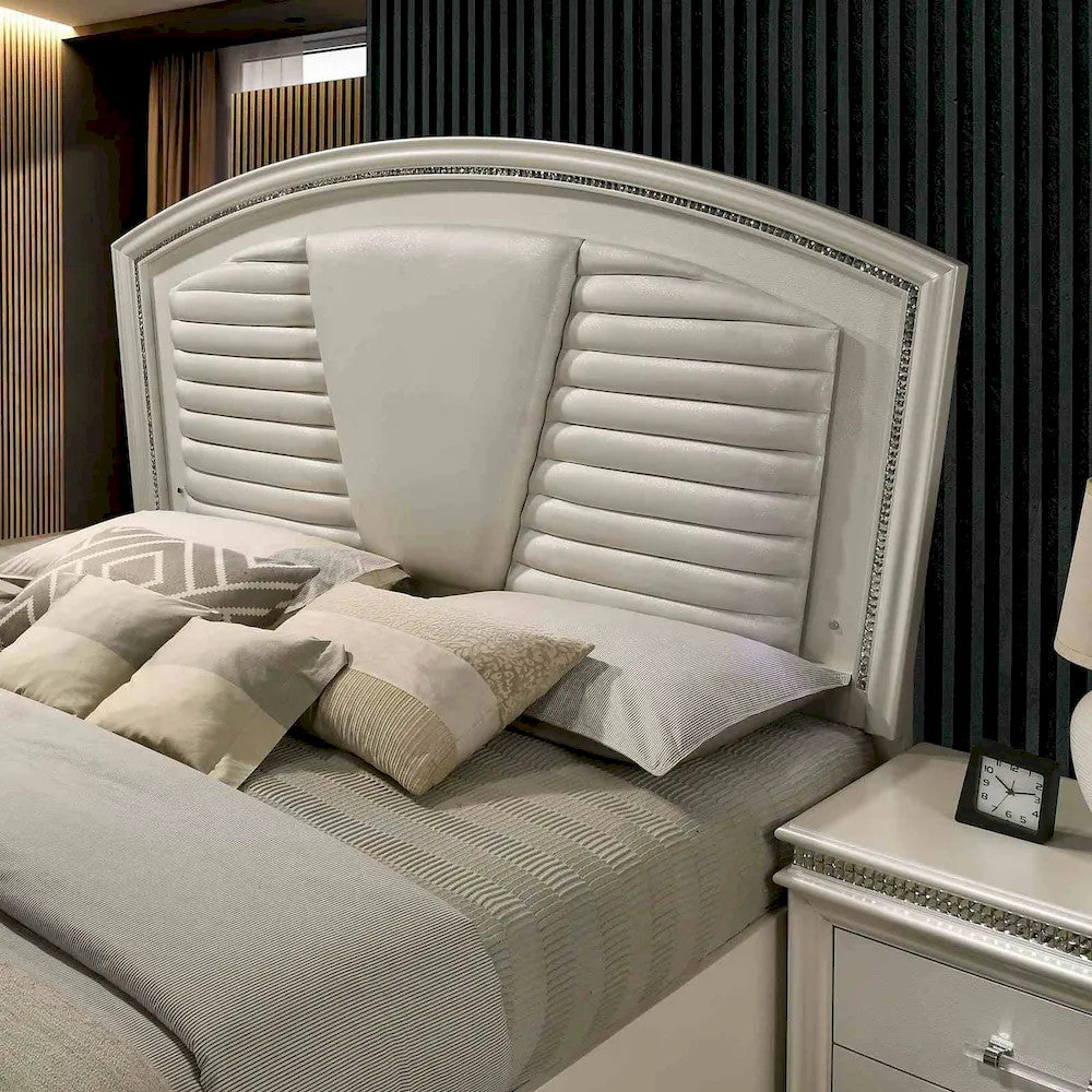 Furniture of America - Maddie - Cal.King Bed, Pearl White - CM7899CK-BED view 3