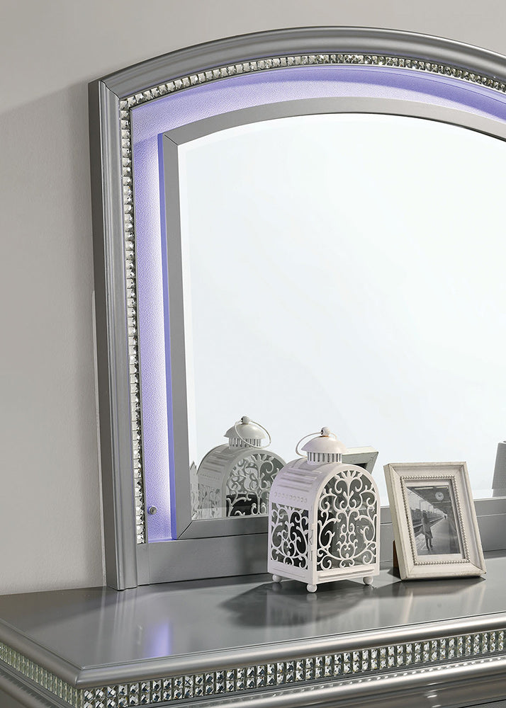 Furniture of America - Maddie Mirror in Silver - CM7899SV-M View 2