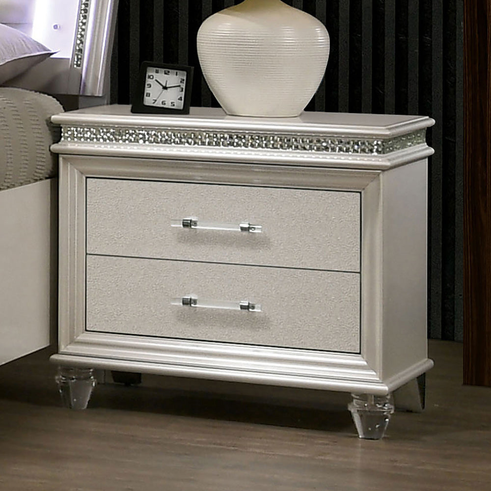 Furniture of America - Maddie Nightstand in Pearl White - CM7899N View 1